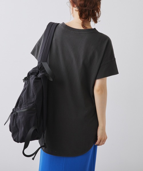PUAL CE CIN(ピュアルセシン)の「カレッジロゴ ラウンドTシャツ(Tシャツ/カットソー・レディース・オフホワイト/スミクロ/ベージュ・FREE)」の16枚目の写真