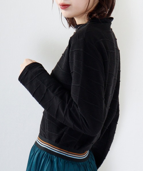 BRODIAEA(ブローディア)の「BRODIAEA 長袖ハイネックニット(ニット/セーター・レディース・カーキ/ネイビー/エンジ/ブラック・40)」の8枚目の写真