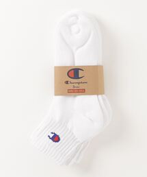 Champion（チャンピオン）の「【CHAMPION/チャンピオン】　ワンポイントクォーターソックス3P　CMSCY202　ワンポイントロゴ　3足組（ソックス/靴下・メンズ）」