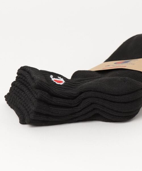 Champion（チャンピオン）の「【CHAMPION/チャンピオン】　ワンポイントクォーターソックス3P　CMSCY202　ワンポイントロゴ　3足組（ソックス/靴下・メンズ・ネイビー/ブラック/ホワイト/グレー・SMALL/MEDIUM/LARGE）」の5枚目の写真