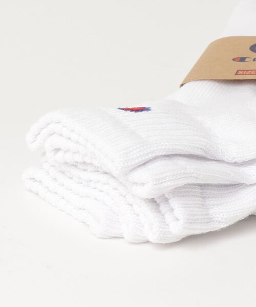 Champion（チャンピオン）の「【CHAMPION/チャンピオン】　ワンポイントクォーターソックス3P　CMSCY202　ワンポイントロゴ　3足組（ソックス/靴下・メンズ・ネイビー/ブラック/ホワイト/グレー・SMALL/MEDIUM/LARGE）」の8枚目の写真