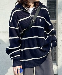 U.S. POLO ASSN. | 1ポイント刺繍ハーフジップニット(ニット/セーター)