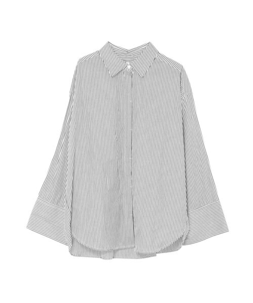 LAGUNAMOON（ラグナムーン）の「2WAYオーバーサイズシャツ（シャツ/ブラウス・レディース・ベージュ/アイボリー/ブラック・FREE）」の7枚目の写真