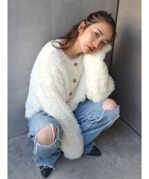 Ungrid | 【WEB限定】シャギーニットカーデ(カーディガン/ボレロ)