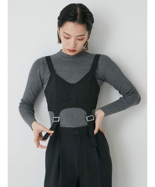 MURUA(ムルーア)の「ビスチェディテールロンパース(つなぎ/オールインワン・レディース・グリーン/ブラック/ブラウン・FREE)」の6枚目の写真