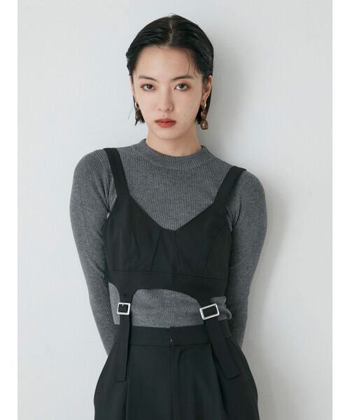 MURUA(ムルーア)の「ビスチェディテールロンパース(つなぎ/オールインワン・レディース・グリーン/ブラック/ブラウン・FREE)」の7枚目の写真