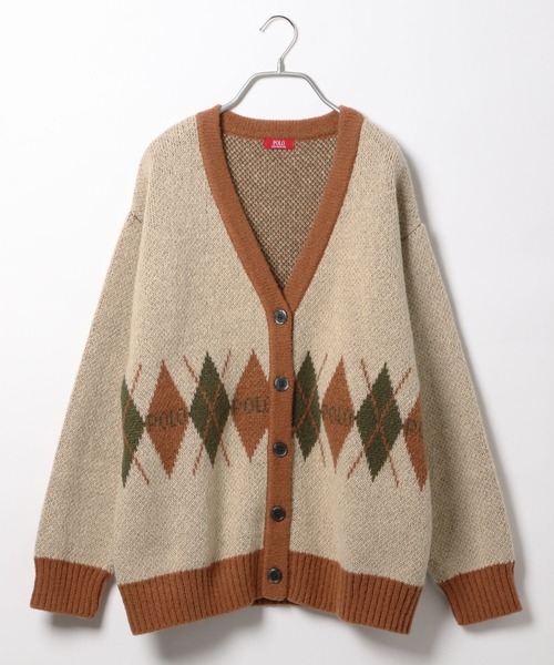 Heather（ヘザー）の「【POLO BCS(ポロ・ビーシーエス)】アーガイルカーディガン  975498（カーディガン/ボレロ・レディース・ベージュ/グリーン・FREE）」の22枚目の写真