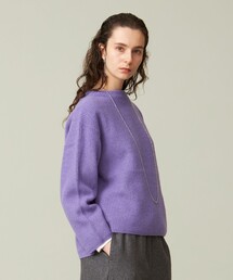 【WOMEN】ウールカシミヤ ボトルネックショートニット