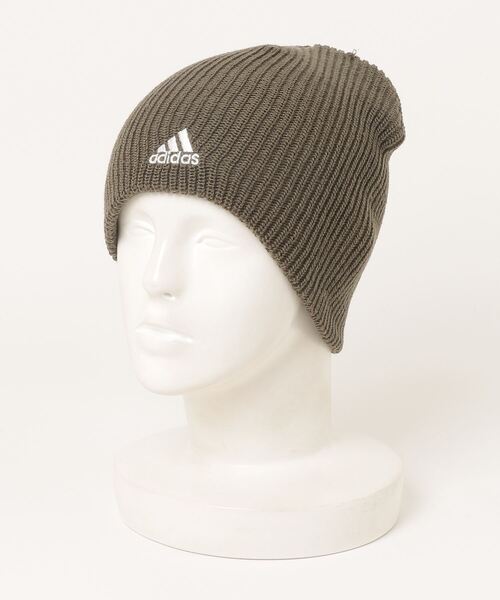 adidas(アディダス)の「【ADIDAS/アディダス】 ワンポイントニットビーニー(ニットキャップ/ビーニー・メンズ・チャコールグレー/ブラック/ネイビー/ホワイト・FREE)」の4枚目の写真