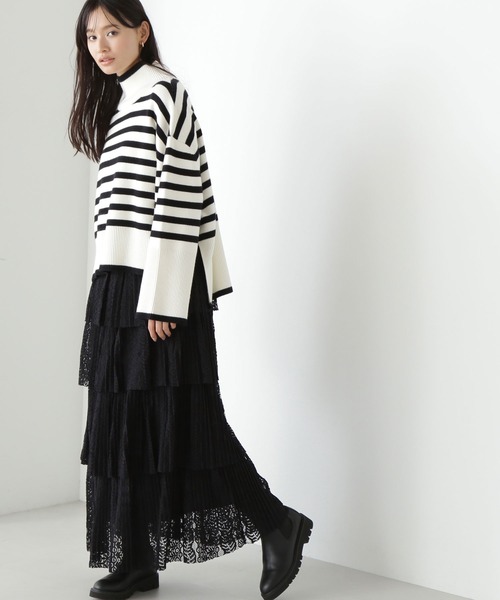 NATURAL BEAUTY BASIC(ナチュラルビューティーベーシック)の「◇レースプリーツティアードスカート(スカート・レディース・ブラック・SMALL/MEDIUM)」の18枚目の写真