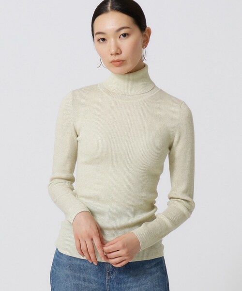 GALLEST（ギャレスト）の「ラメリブタートルニット（ニット/セーター・レディース・ブラック/ゴールド/シルバー・38）」の3枚目の写真