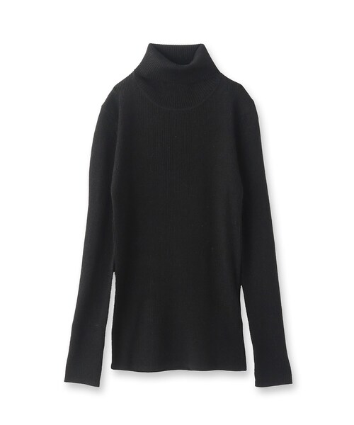 GALLEST（ギャレスト）の「ラメリブタートルニット（ニット/セーター・レディース・ブラック/ゴールド/シルバー・38）」の4枚目の写真