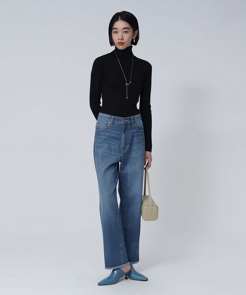 GALLEST（ギャレスト）の「ラメリブタートルニット（ニット/セーター・レディース・ブラック/ゴールド/シルバー・38）」の5枚目の写真