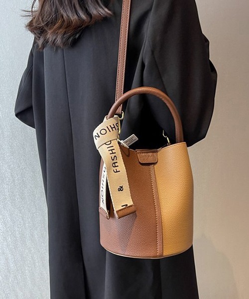 c.u.l（シーユーエル）の「着脱可能リボン付き レザーライク ショルダーバケツバッグ cula749（ショルダーバッグ・レディース・ベージュ/ブラック/ブラウン・FREE）」の19枚目の写真