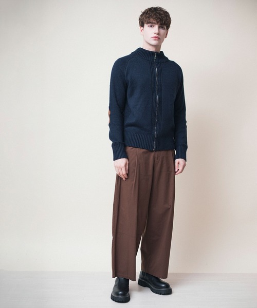 aimoha(アイモハ)の「aimoha menエルボーパッチ ハーフジッパーセーター(ニット/セーター・メンズ・オリーブ/ダークネイビー・L/XL/M/XXL)」の11枚目の写真