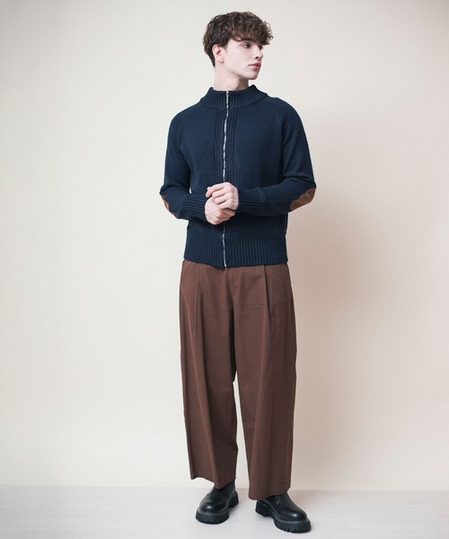 aimoha(アイモハ)の「aimoha menエルボーパッチ ハーフジッパーセーター(ニット/セーター・メンズ・オリーブ/ダークネイビー・L/XL/M/XXL)」の19枚目の写真
