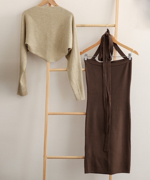 Miniministore(ミニミニストア)の「ニットワンピース セットアップ 秋冬韓国(ワンピース・レディース・ブラウン/ネイビー/オフホワイト/ブラック・フリー)」の22枚目の写真