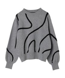 YECCA VECCA | ニュアンスライン柄ニット(ニット/セーター)