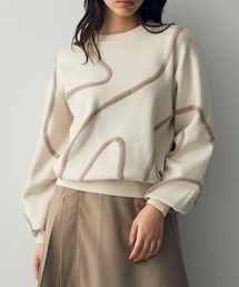 YECCA VECCA | ニュアンスライン柄ニット(ニット/セーター)