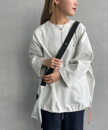 [UNIVERSAL OVERALL/ユニバーサルオーバーオール] 別注 7分袖 ドローコード付きポンチTシャツ
