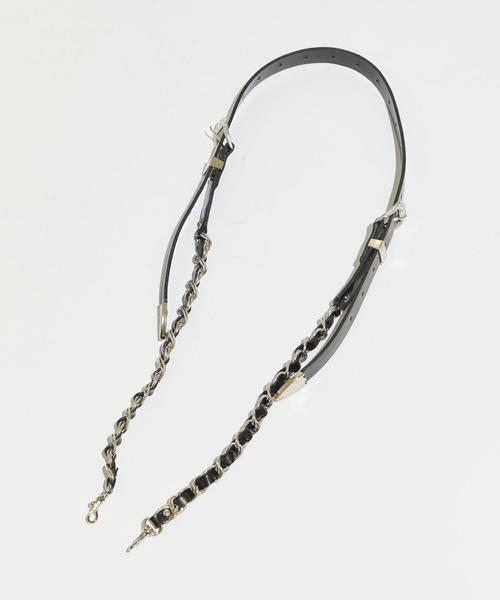 【新品未使用】TOGA PULLA チェーンレザー ショルダーバッグ ブラック TOGA（トーガ）の「【TOGA PULLA/トーガプルラ】Chain bag