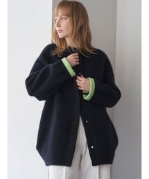 ELENDEEK | CNラクーンミックスWカーディガン(ノーカラージャケット)
