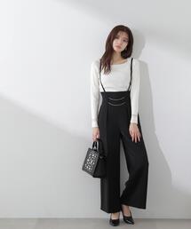 PROPORTION BODY DRESSING | サス付きチェーンデザインワイドパンツ / 1214130202(その他パンツ)