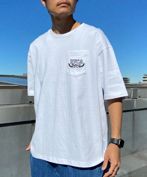 RVCA(ルーカ)の「【ZOZOTOWN限定】RVCA/ルーカ ポケットTシャツ オーバーサイズ 半袖Tee バックプリント BE041-229(Tシャツ/カットソー・メンズ・オレンジ/ホワイト/ブラック・L/M/S)」の13枚目の写真