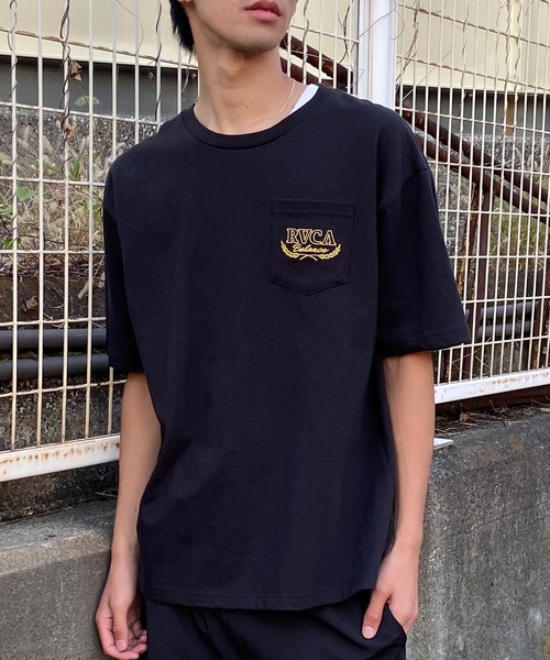 RVCA(ルーカ)の「【ZOZOTOWN限定】RVCA/ルーカ ポケットTシャツ オーバーサイズ 半袖Tee バックプリント BE041-229(Tシャツ/カットソー・メンズ・オレンジ/ホワイト/ブラック・L/M/S)」の12枚目の写真