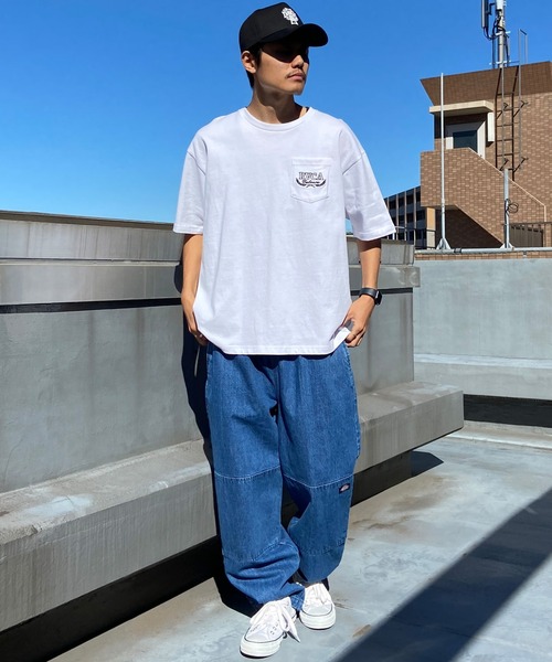 RVCA(ルーカ)の「【ZOZOTOWN限定】RVCA/ルーカ ポケットTシャツ オーバーサイズ 半袖Tee バックプリント BE041-229(Tシャツ/カットソー・メンズ・オレンジ/ホワイト/ブラック・L/M/S)」の8枚目の写真