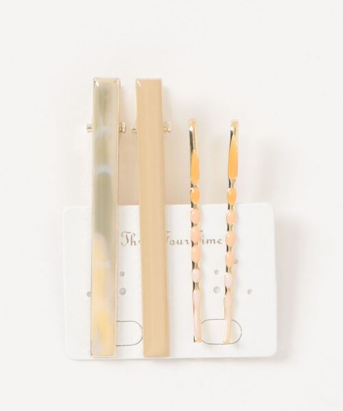 Three Four Time（ｽﾘｰﾌｫｰﾀｲﾑ）の「マーブルエポクリップ＆ピン（ヘアピン・レディース・ブルー/ピンク/ベージュ・FREE）」の6枚目の写真