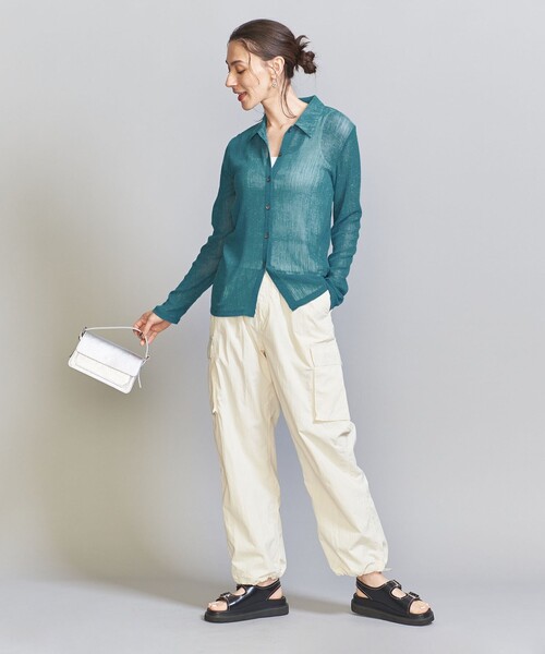 【新品未使用】楊柳 シャツ カーディガン ―ウォッシャブル― BEAUTY&YOUTH UNITED ARROWS（ビューティーアンドユース