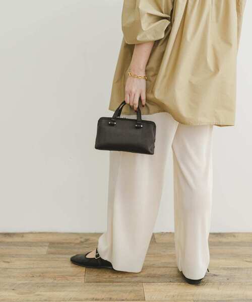 ITEMS URBANRESEARCH（アイテムズ アーバンリサーチ）の「セルフカットプリーツイージーパンツ（その他パンツ・レディース・ブラック/オフホワイト/ブラウン・FREE）」の9枚目の写真