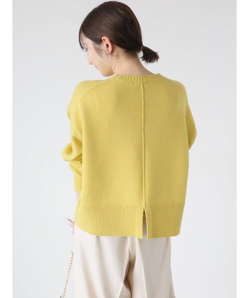 Te chichi TERRASSE（テチチテラス）の「バックスリットクルーネックトップス（ニット/セーター・レディース・オフホワイト/ミント/イエロー/ブラック・F）」の8枚目の写真