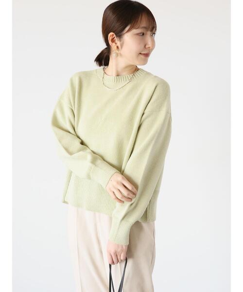 Te chichi TERRASSE（テチチテラス）の「バックスリットクルーネックトップス（ニット/セーター・レディース・オフホワイト/ミント/イエロー/ブラック・F）」の11枚目の写真