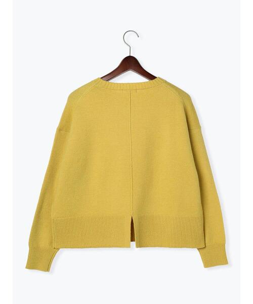 Te chichi TERRASSE（テチチテラス）の「バックスリットクルーネックトップス（ニット/セーター・レディース・オフホワイト/ミント/イエロー/ブラック・F）」の14枚目の写真