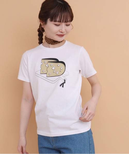 peu pres(プープレ)の「チーズTシャツ(Tシャツ/カットソー・レディース・ホワイト・FREE)」の3枚目の写真