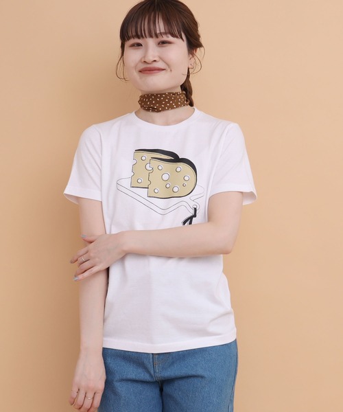 peu pres(プープレ)の「チーズTシャツ(Tシャツ/カットソー・レディース・ホワイト・FREE)」の4枚目の写真