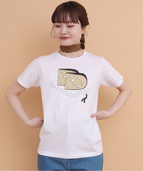 peu pres(プープレ)の「チーズTシャツ(Tシャツ/カットソー・レディース・ホワイト・FREE)」の6枚目の写真