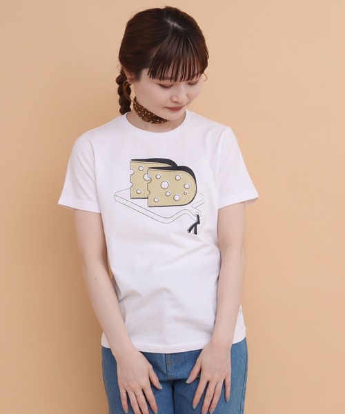 peu pres(プープレ)の「チーズTシャツ(Tシャツ/カットソー・レディース・ホワイト・FREE)」の7枚目の写真