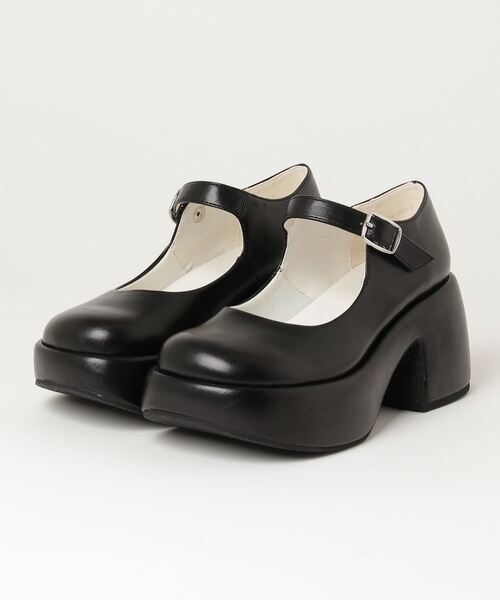 あしながおじさん（アシナガオジサン）の「ｂｙあしながおじさん ヒールアップウェッジパンプス（パンプス・レディース・アイボリー/ブラック/ブラック系その他/ピンク系その他・L/LL/M/S）」の2枚目の写真