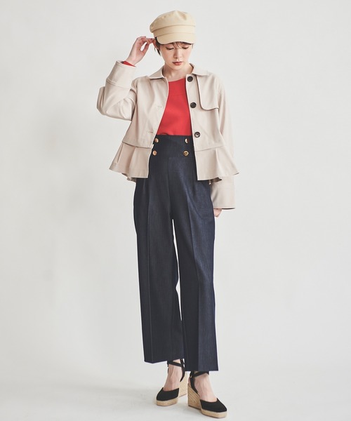 31 Sons de mode（トランテアン　ソン　ドゥ　モード）の「マリンワイドパンツ（その他パンツ・レディース・ライトグリーン/ダークインディゴブルー/ブラック・38/36）」の10枚目の写真