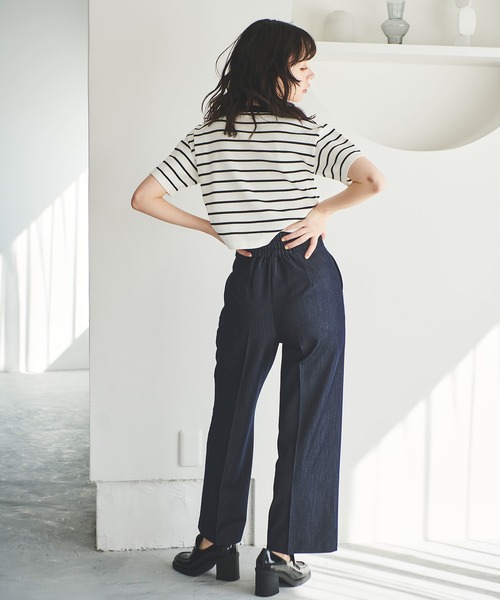 31 Sons de mode（トランテアン　ソン　ドゥ　モード）の「マリンワイドパンツ（その他パンツ・レディース・ライトグリーン/ダークインディゴブルー/ブラック・38/36）」の21枚目の写真