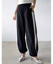 Re:EDIT | [2024SS COLLECTION][低身長/高身長サイズ有]ナイロンタフタ配色ジョガーサイドラインパンツ(その他パンツ)