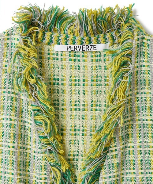 【セール】Tweed Knit Cardigan（カーディガン/ボレロ）｜PERVERZE（パーバーズ）