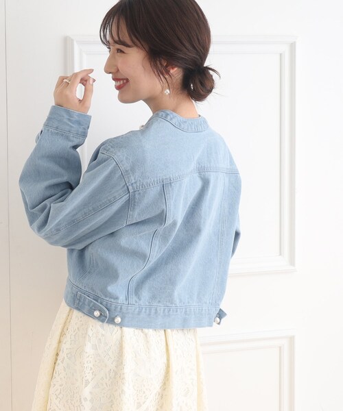 couture brooch（クチュールブローチ）の「◇パール調釦ノーカラー