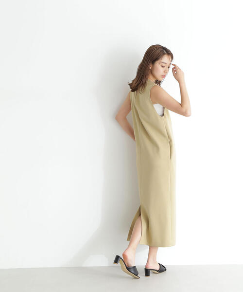 NATURAL BEAUTY BASIC(ナチュラルビューティーベーシック)の「◇カルゼストレッチシリーズ ナロージャンスカ(ジャンパースカート・レディース・ベージュ/ブラック/オフホワイト・MEDIUM/SMALL)」の16枚目の写真