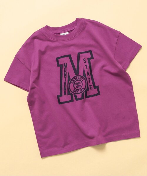 BREEZE（ブリーズ）の「【WEB限定】カレッジTシャツ（Tシャツ/カットソー・キッズ・イエロー/パープル/チャコール/サーモンピンク/グリーン/ターコイズブルー/オフホワイト/グレー/ブラック/アイボリー・100/90/130/120/150/110/140）」の8枚目の写真