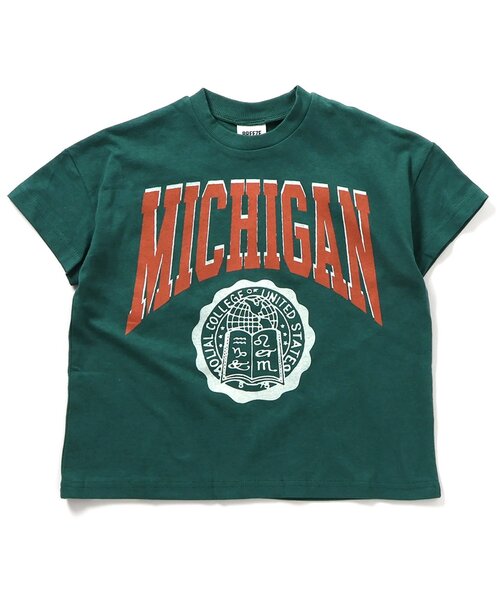 BREEZE（ブリーズ）の「【WEB限定】カレッジTシャツ（Tシャツ/カットソー・キッズ・イエロー/パープル/チャコール/サーモンピンク/グリーン/ターコイズブルー/オフホワイト/グレー/ブラック/アイボリー・100/90/130/120/150/110/140）」の6枚目の写真