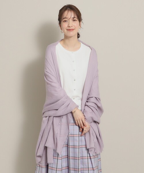 ITS'DEMO（イッツデモ）の「◆【手洗い可】無地ストール（ストール/ショール・レディース・ブルー/アイボリー/パープル/ブラウン/ピンク系・00）」の10枚目の写真